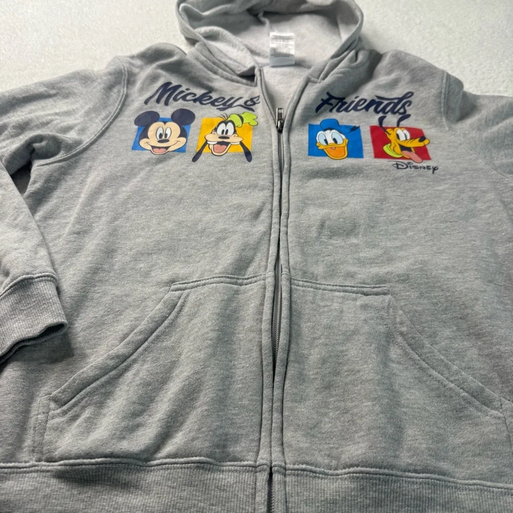 Disney Kid’s Mickey & Friends Hoodie‎ Full Zip XL 14/16 Goofy, Donald, Pluto
